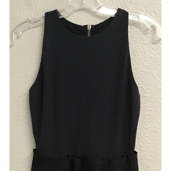 Athleta Womens Black Sleeveless Back Zip Cosmic Flutter Romper Size XS - Picture 8 of 11